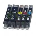 Canon PGI5 + CLI8 - Pack de 5 Tinteiros Genéricos