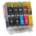 Canon PGI550 + CLI551 - Pack de 5 Tinteiros Genéricos